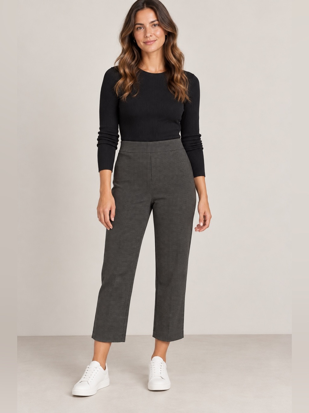 Hudson North Grey Cropped Pull-On Pants | Size Large
